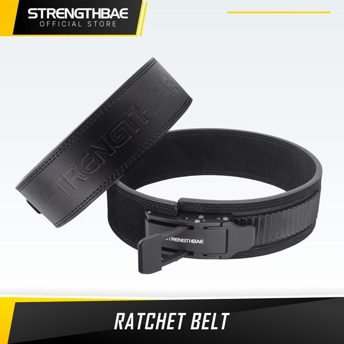 Ratchet Lifting Belt Strengthbae | Sabuk Angkat Beban Micro-Adjustable 10mm dan 13mm