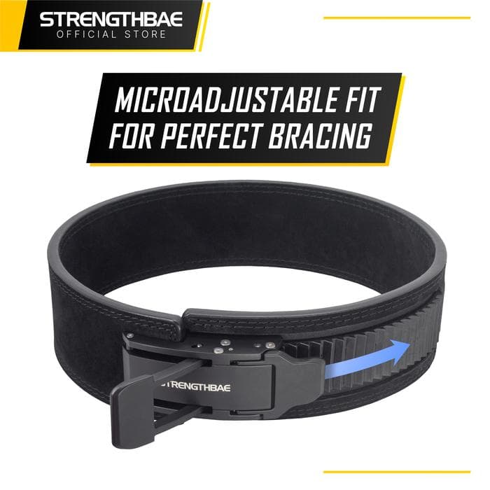 Ratchet Lifting Belt Strengthbae | Sabuk Angkat Beban Micro-Adjustable 10mm dan 13mm