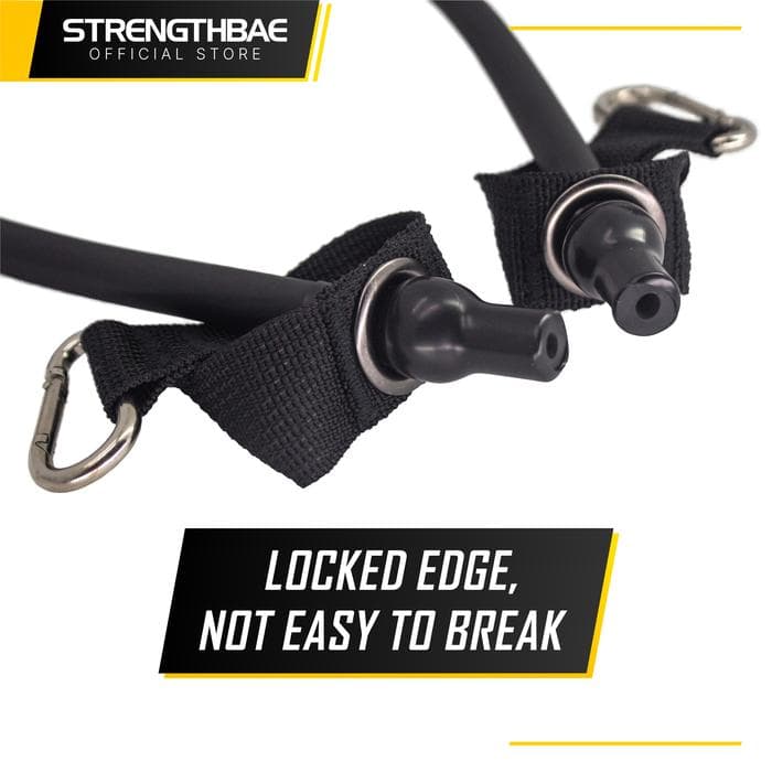 Resistance Tubes Strengthbae – Tali Resistance Band 10–100 lb untuk Latihan Portabel
