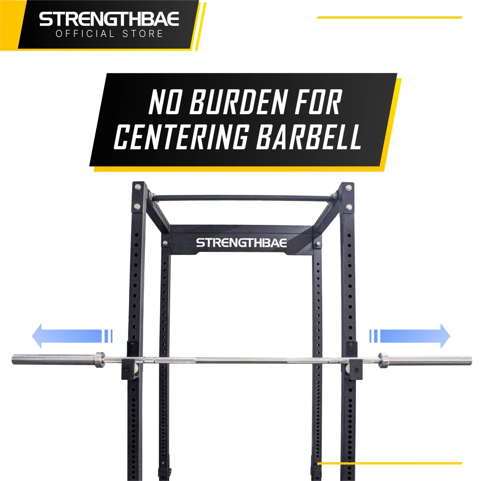 Roller J-Cups Strengthbae – J-Hook Roller untuk Power Rack 60 × 60 dan 75 × 75 mm