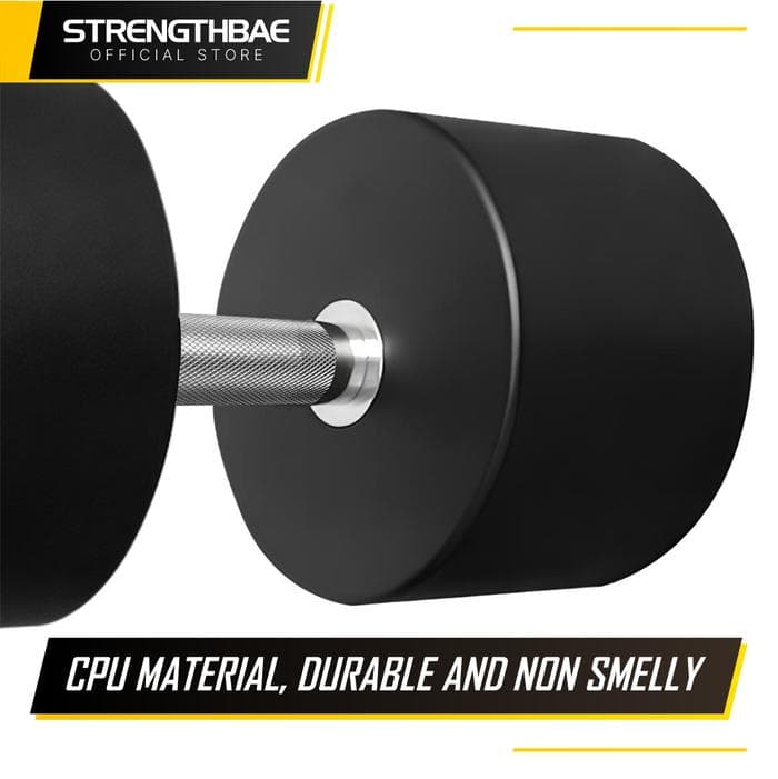 Round Dumbbell Strengthbae – Dumbbell Urethane CPU 2–50 kg untuk Commercial Gym