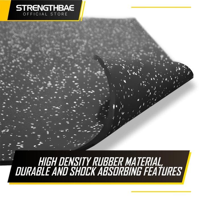 Rubber Gym Roll Mat Strengthbae | Lantai Gym Roll Heavy Duty 6–10 mm