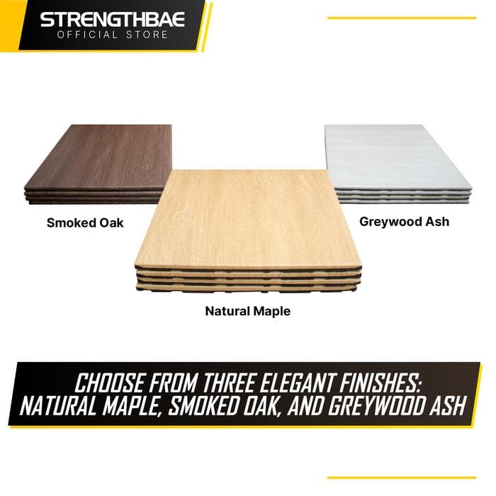 Rubber Mat Gym Flooring Wood Texture Strengthbae – Lantai Gym Motif Kayu