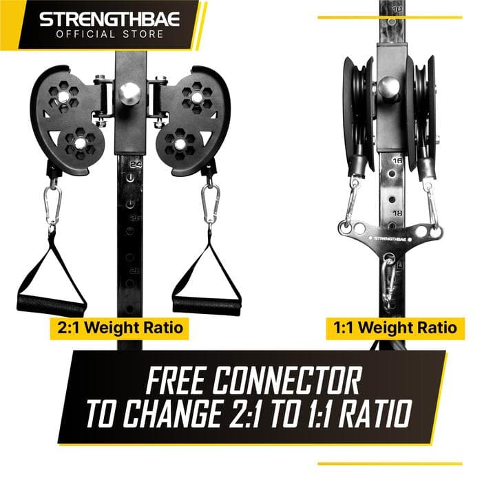 Single Tower Cable Machine Plate Loaded Strengthbae | Cable Tower Compact untuk Home Gym