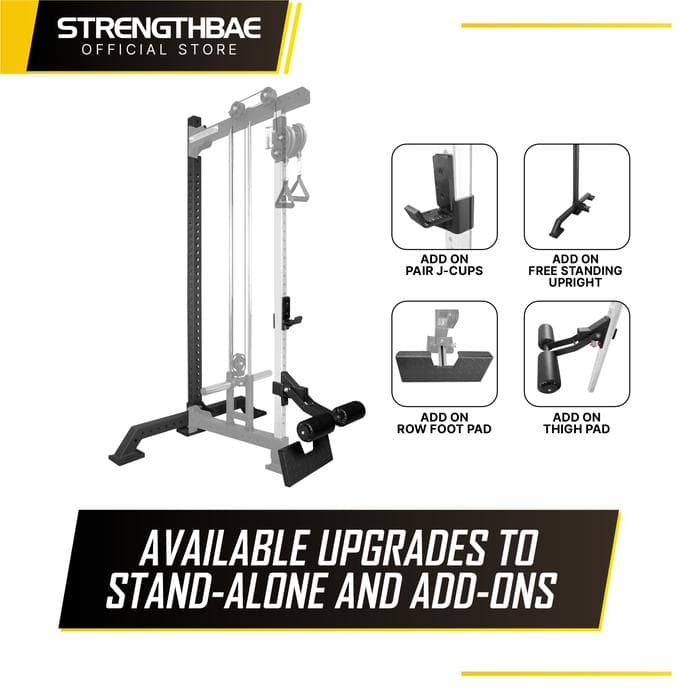 Single Tower Cable Machine Plate Loaded Strengthbae | Cable Tower Compact untuk Home Gym