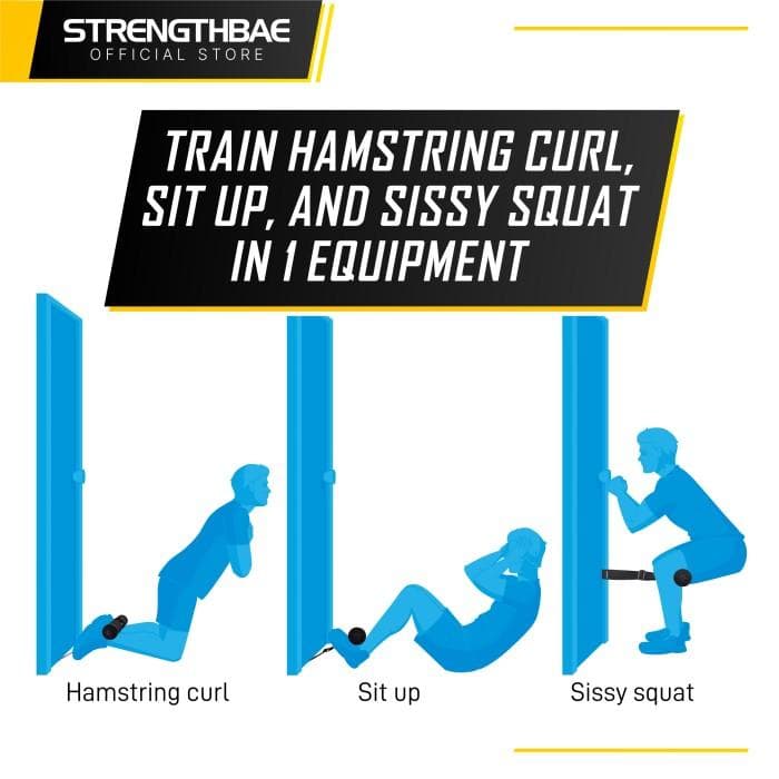 Sit Up Strap Strengthbae – Strap Nordic Curl, Sit Up, dan Sissy Squat