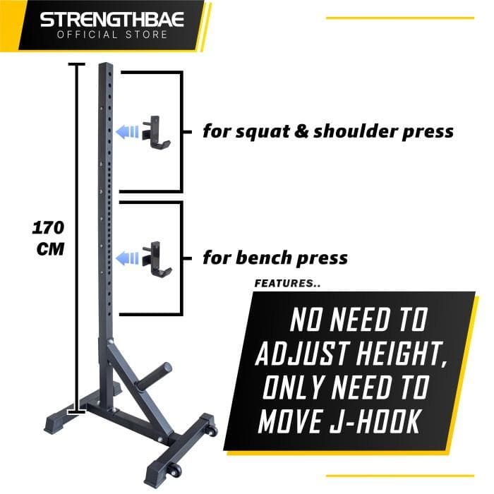 Squat Stand Strengthbae – Rack Barbell untuk Squat dan Bench Press