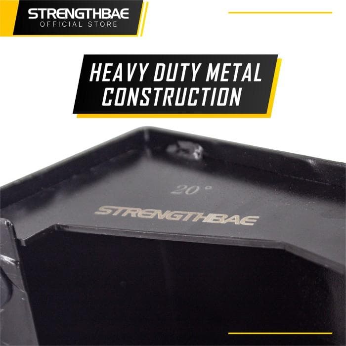 Squat Wedges Metal Strengthbae – Pijakan Tumit untuk Squat Sudut 10°, 20°, dan 30°