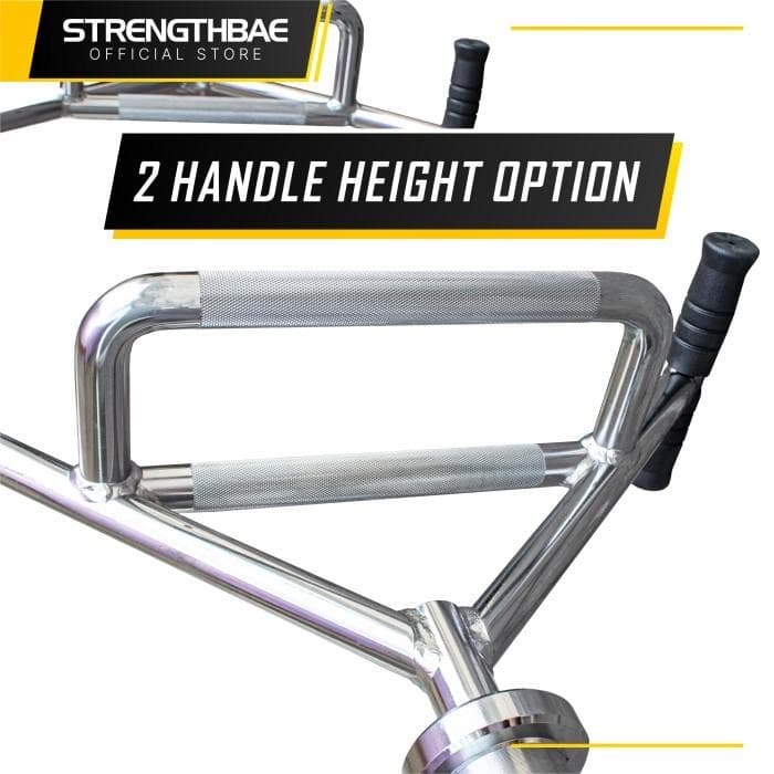 Stone Bar Strengthbae – Open Trap Bar Multifungsi dengan Dual Handle dan Deadlift Jack