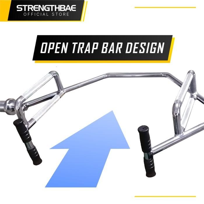 Stone Bar Strengthbae – Open Trap Bar Multifungsi dengan Dual Handle dan Deadlift Jack