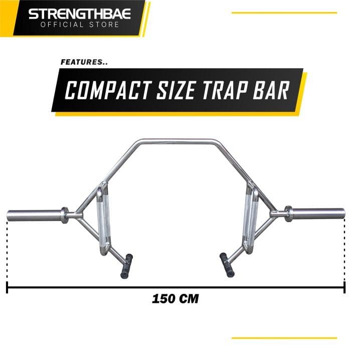 Stone Bar Strengthbae – Open Trap Bar Multifungsi dengan Dual Handle dan Deadlift Jack