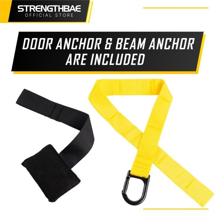 Suspension Trainer Strengthbae – Adjustable Strap Complete Kit untuk Latihan Full Body