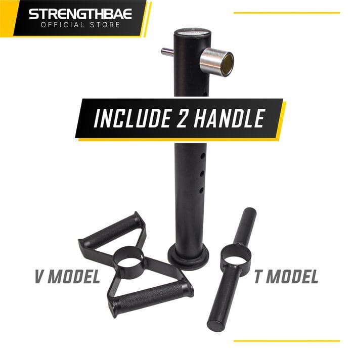 T-Bell Strengthbae – Plate Loaded Handle untuk Straddle Squat, Sumo Deadlift, dan Duck Walk