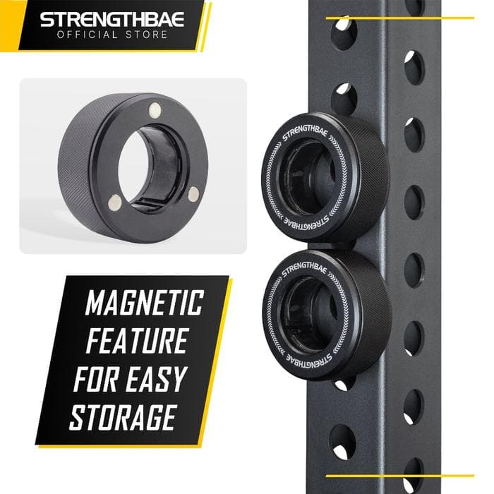Twist Lock Barbell Collar Strengthbae | Magnetic Barbell Lock dengan Sistem Putar