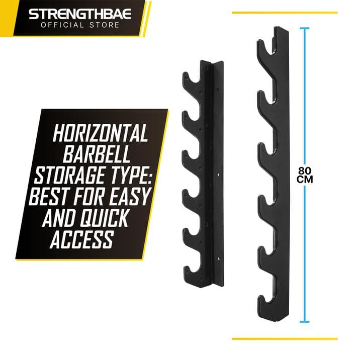 Wall Mount Storage Strengthbae – Rak Plate dan Barbell Dinding