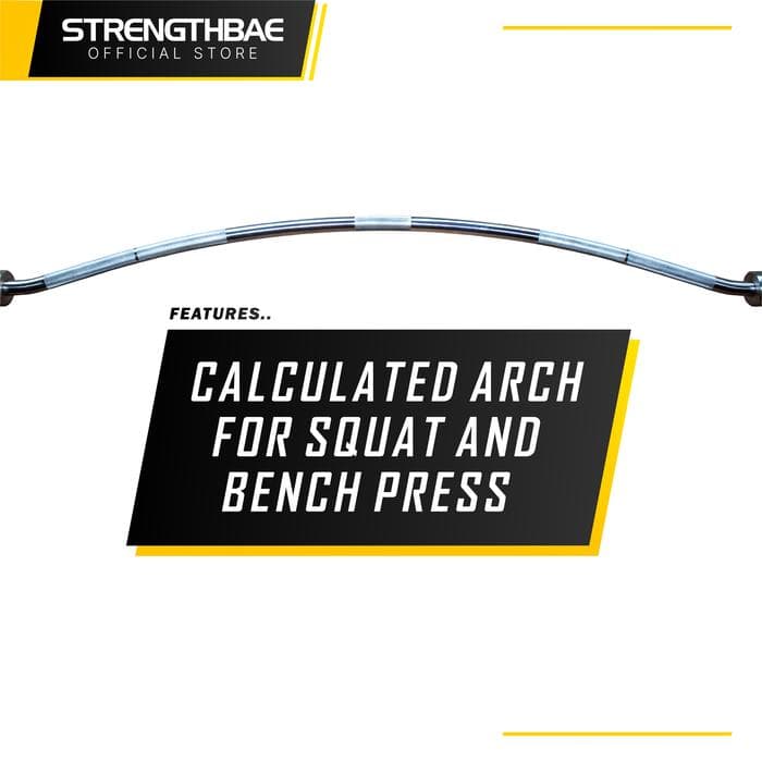 Water Bar Strengthbae – Cambered Bar untuk Bench Press dan Low-Bar Squat