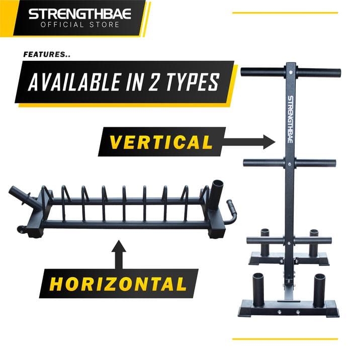 Weight Plate Storage Strengthbae – Rak Penyimpanan Plate Vertikal dan Horizontal