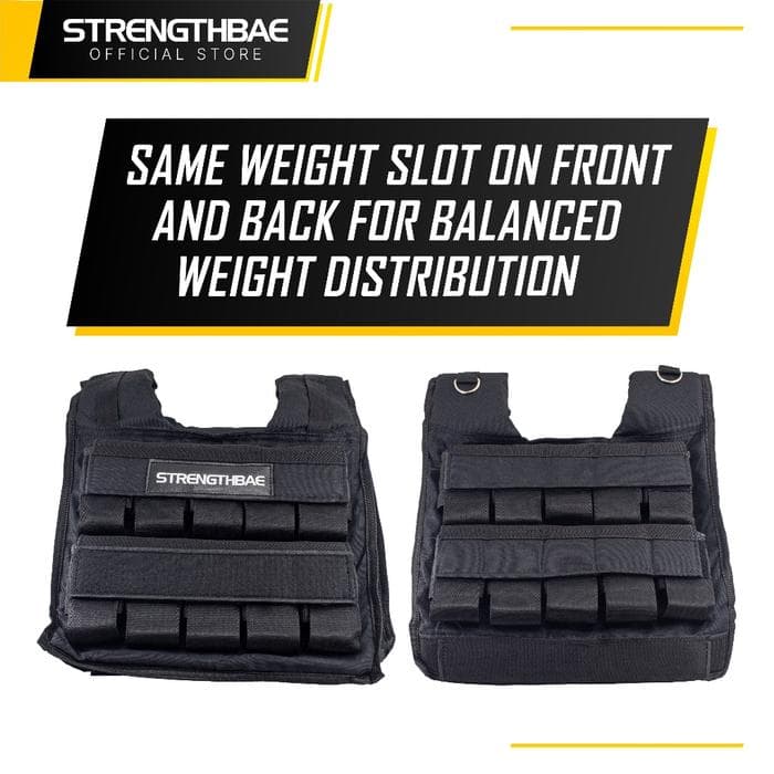 Adjustable Weighted Vest Strengthbae – Rompi Beban 10–30 kg untuk Strength dan Cardio