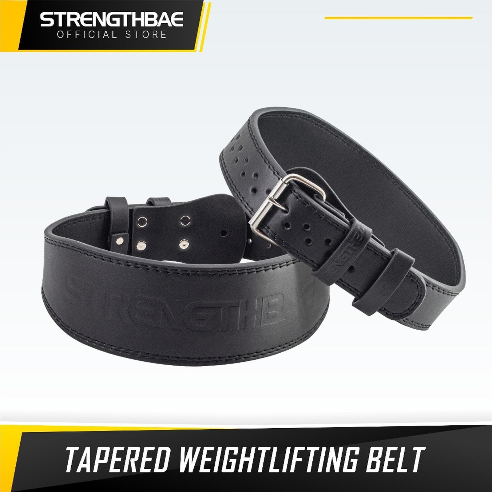 Weightlifting Belt 8mm Strengthbae | Sabuk Gym Bodybuilding Crossfit Fitness Powerlifting