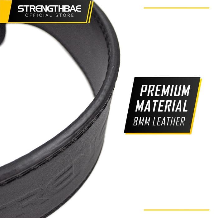 Weightlifting Belt 8mm Strengthbae | Sabuk Gym Bodybuilding Crossfit Fitness Powerlifting