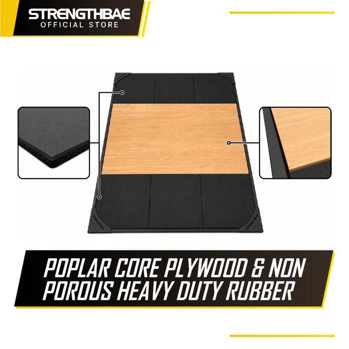 Weightlifting Platform Strengthbae – Platform Angkat Besi untuk Clean, Snatch, dan Deadlift