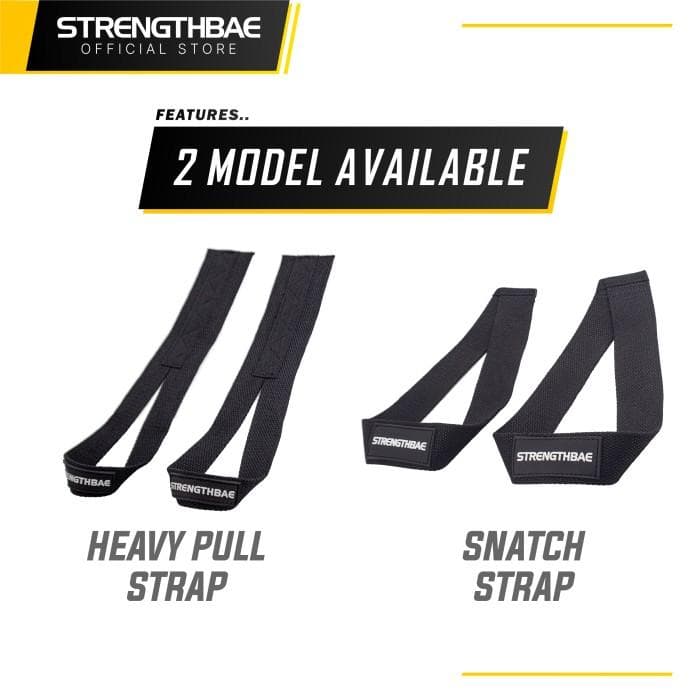 Weightlifting Strap Strengthbae – Strap Heavy Pull dan Snatch untuk Barbell Training