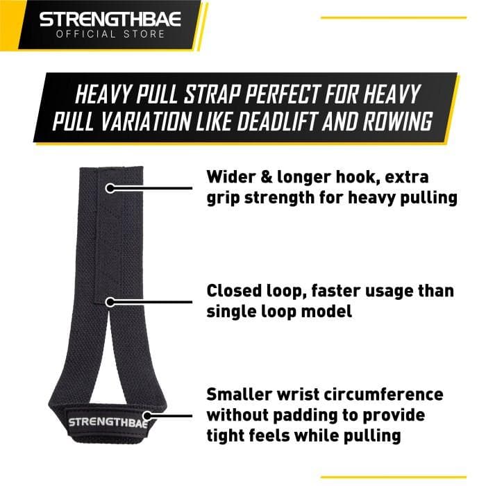 Weightlifting Strap Strengthbae – Strap Heavy Pull dan Snatch untuk Barbell Training