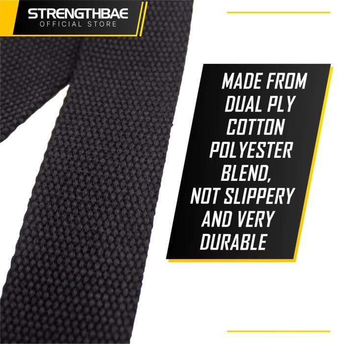 Weightlifting Strap Strengthbae – Strap Heavy Pull dan Snatch untuk Barbell Training