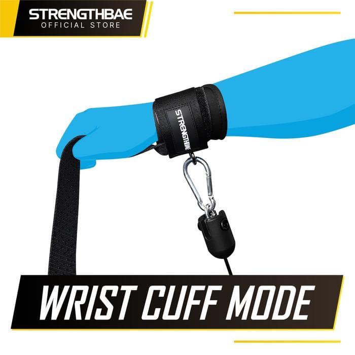 Wrist Strap Wrist Cuff Combo Strengthbae – Lifting Strap dan Cable Machine Attachment