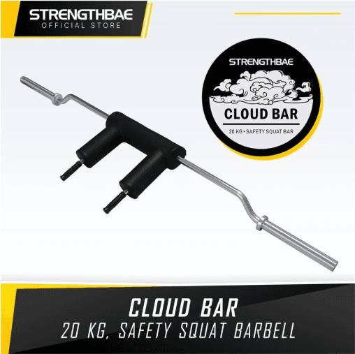 Cloud Bar Strengthbae – Safety Squat Bar dengan Padding Tebal