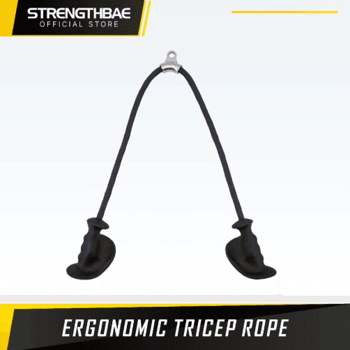 Ergonomic Tricep Rope Strengthbae – Cable Rope 90 cm dengan Handle