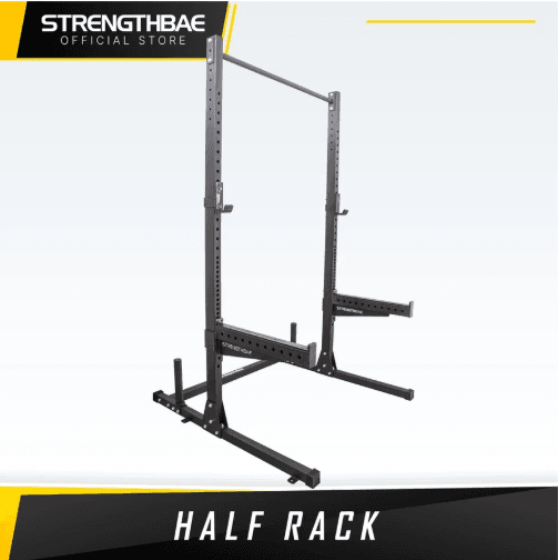 Half Rack Strengthbae | Squat Rack dengan Pull-Up Bar dan Weight Plate Storage