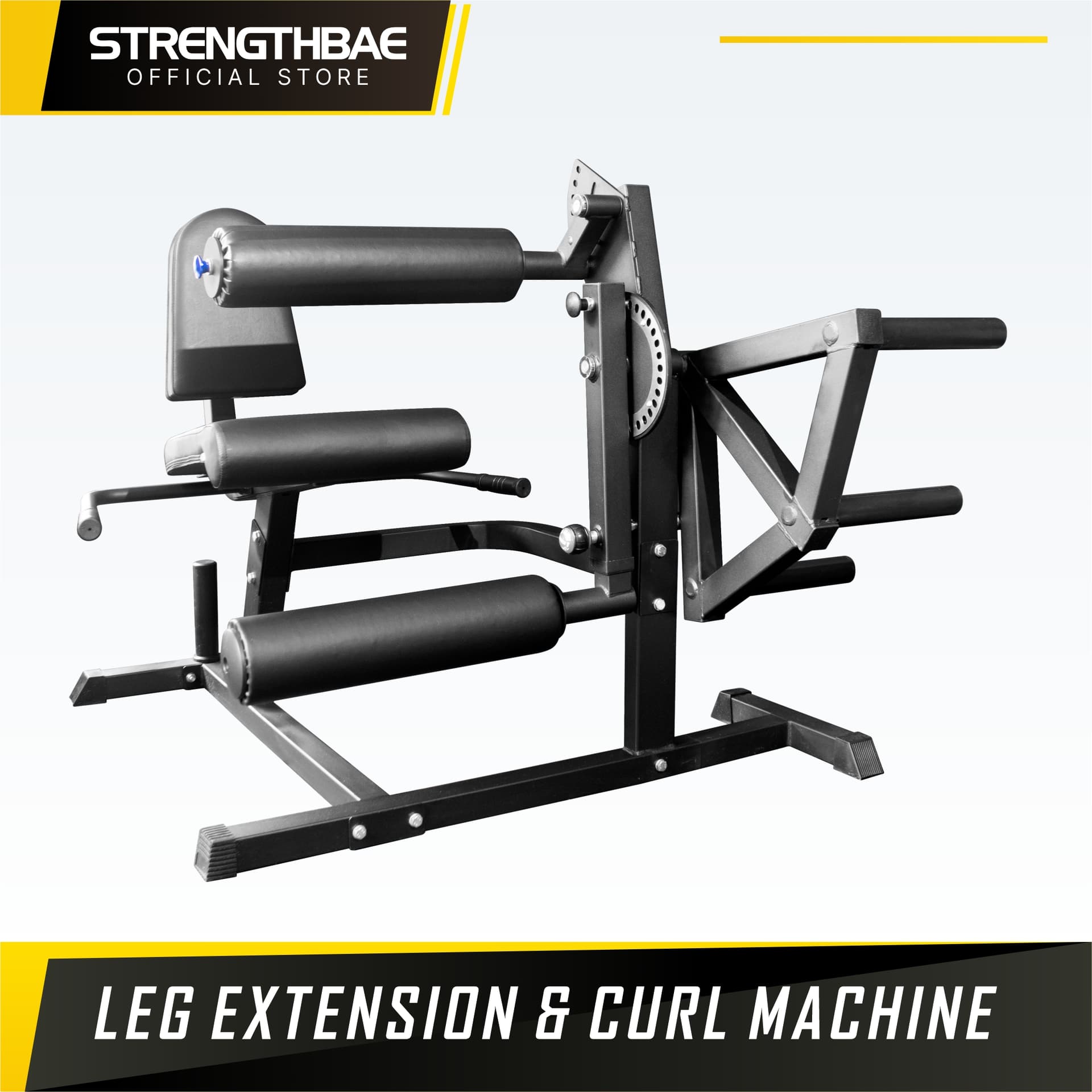Leg Extension Leg Curl Plate Loaded Strengthbae – Mesin Latihan Paha 2-in-1