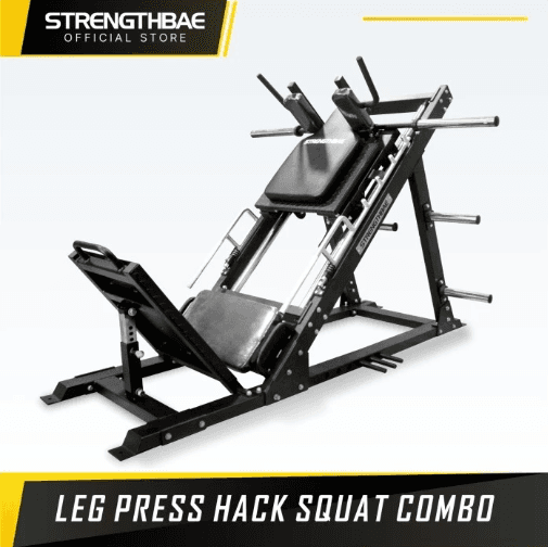 Leg Press Hack Squat Combo Strengthbae | Mesin Latihan Kaki 2-in-1 Plate Loaded