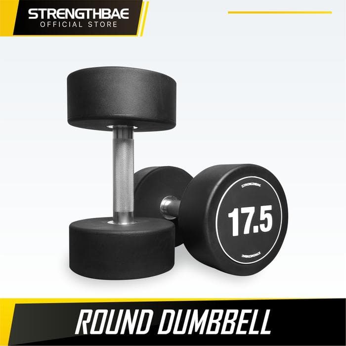 Round Dumbbell Strengthbae – Dumbbell Urethane CPU 2–50 kg untuk Commercial Gym