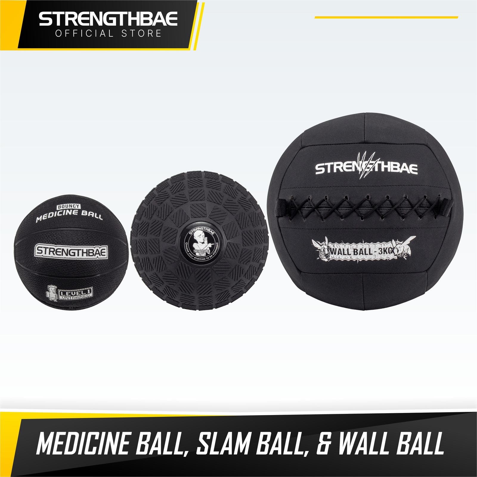 Slam Ball Strengthbae – Dead Ball untuk Slamming Workout 2–20 kg